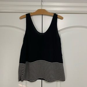 ❤️Joie Silk Blouse Black Cream Stripe Small